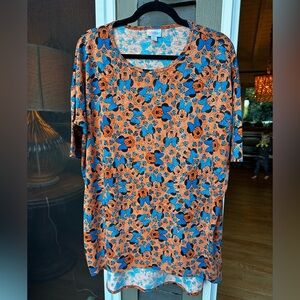 LuLaRoe Disney Mickey Minnie Mouse Orange Blue Tunic‎ Top Size M